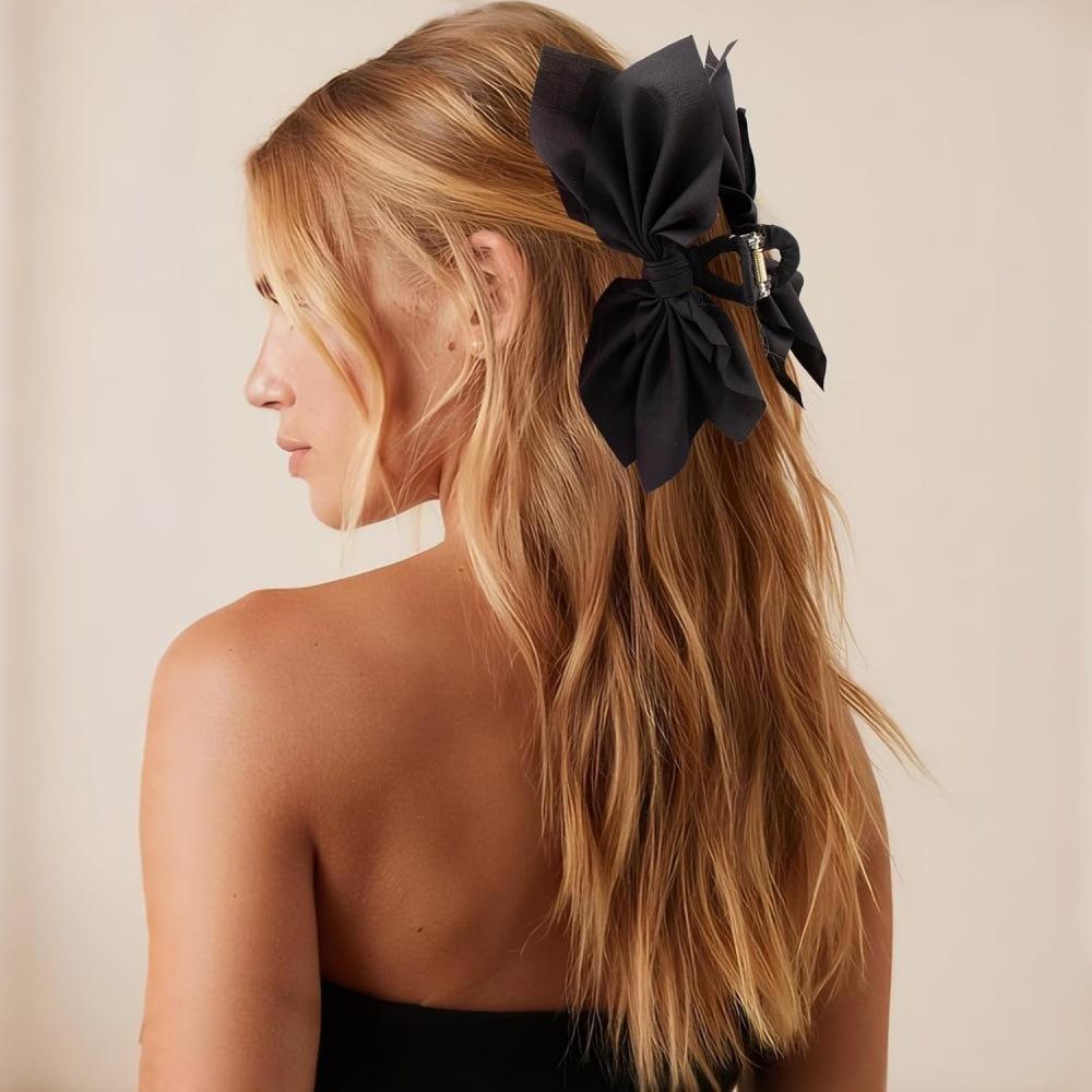Retro Coffee Color Cashew Flower Claw Clip For Women Trend Large Bow Hair Claw Hairpins Back Of Head Shark Clip Hair Accessories