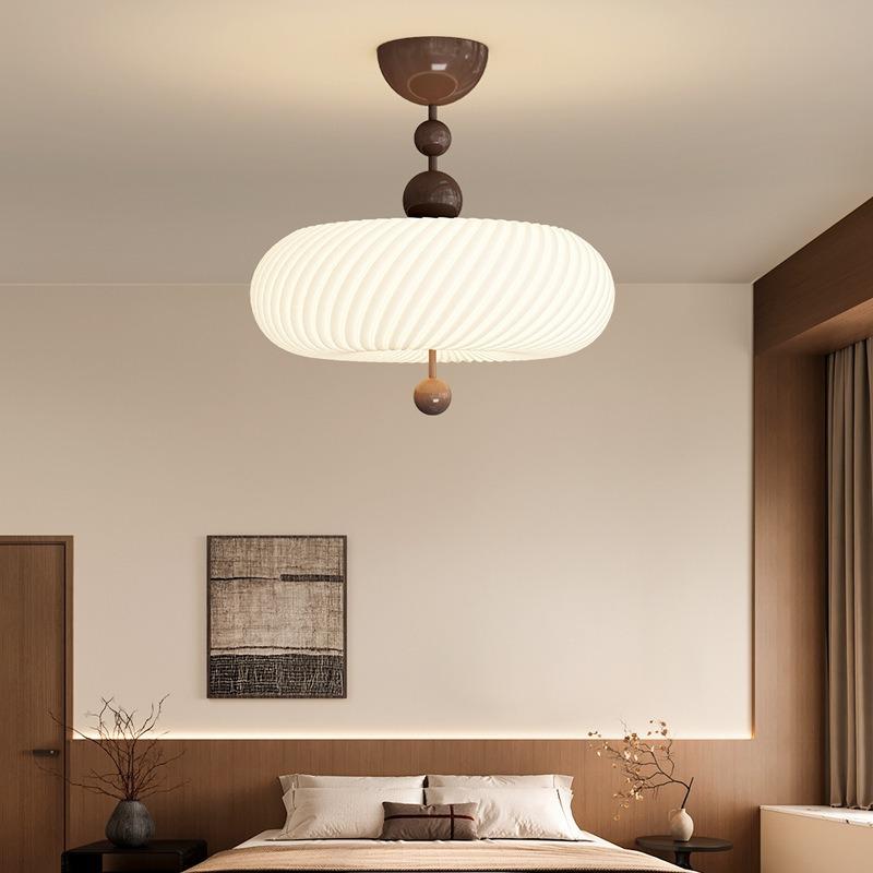 French Cream Bedroom Ceiling Lamp - Wabi-Sabi, Medieval Retro Design with Full-Spectrum Eye Protection