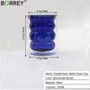 BORREY 250Ml Double Wall Glass Coffee Cup Mug Spiral 3D Glass Mug Heat-resistant Glass Tea Milk Cup Unique Office Drinking Mug