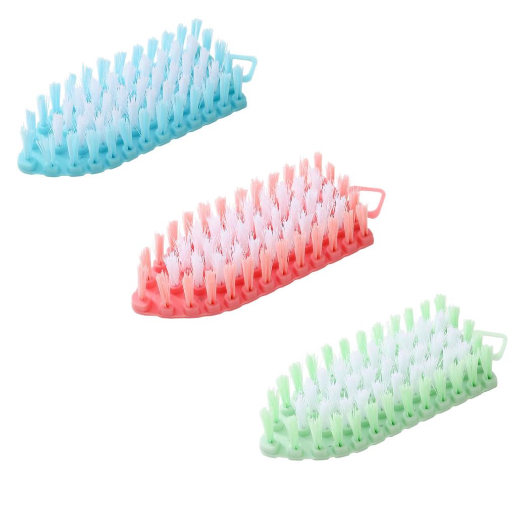 Concave Convex Design Folding Shoe Brush Household Cleaning Brush Ring Hanging
