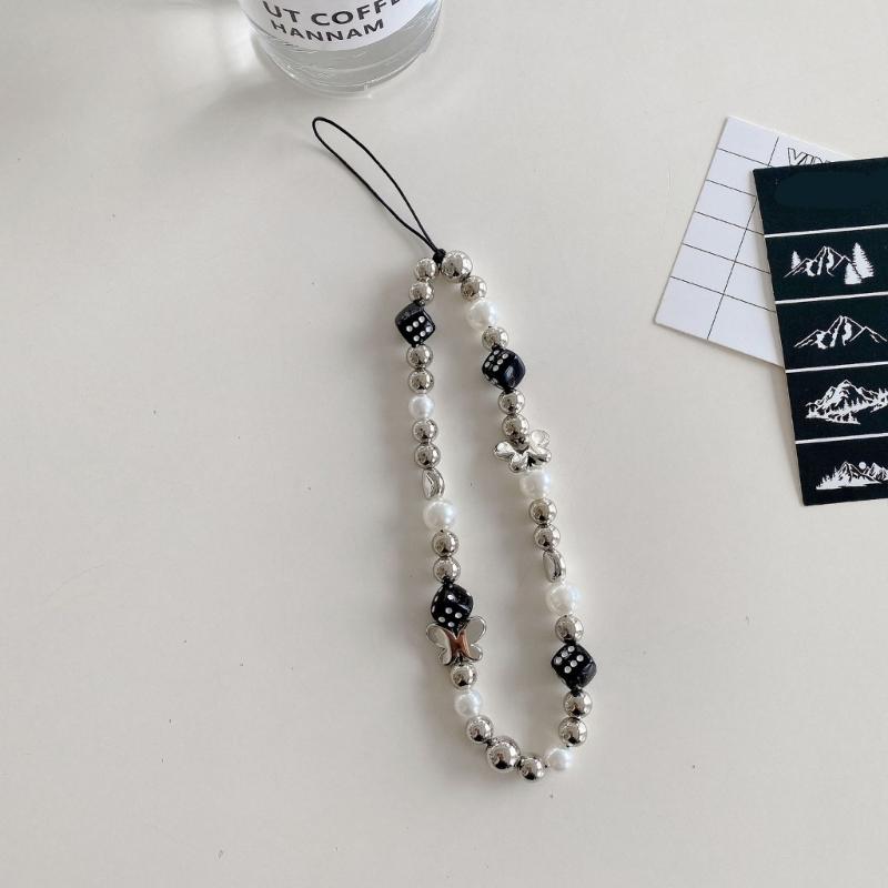 Elegant Handmade Beaded Keychain Pendant Mobile Phone Chain Strap Fashion Cellphone Rope Women Telephone Lanyard Jewelry