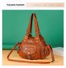Women's Retro Soft Leather Shoulder Bag - Small Square Crossbody for Middle-aged and Elderly
