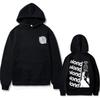 European Size Oversized Hoodie with Gold Rap Pattern