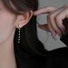 Advanced Sense Rose Tassel Earrings Light Luxury Tulip Flower Earrings Long Tassel  Earrings  Party