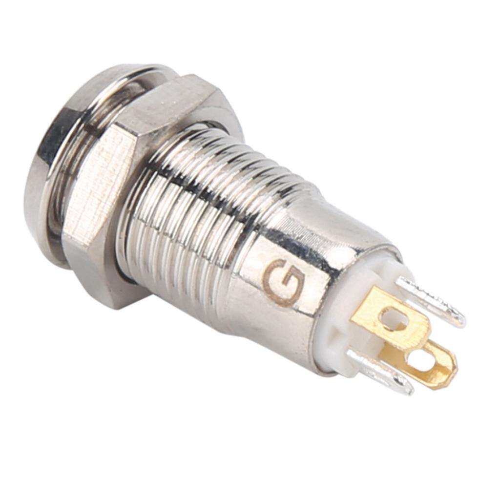 8mm Push Button Switch IP65 Waterproof Stainless Steel Push Button Start Switch 3VWhite