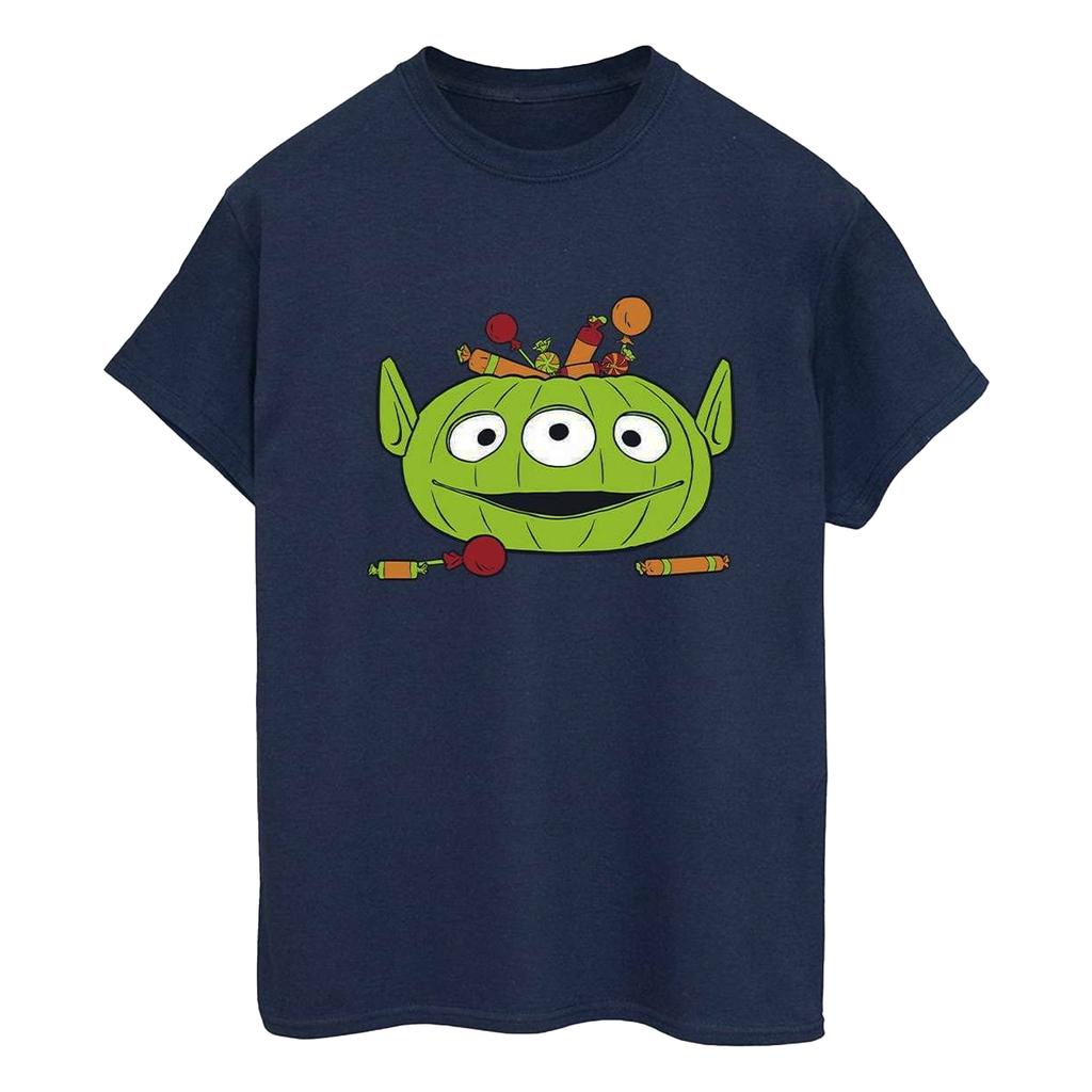 Toy Story Womens/Ladies Alien Pumpkin Basket Cotton Boyfriend Halloween T-Shirt