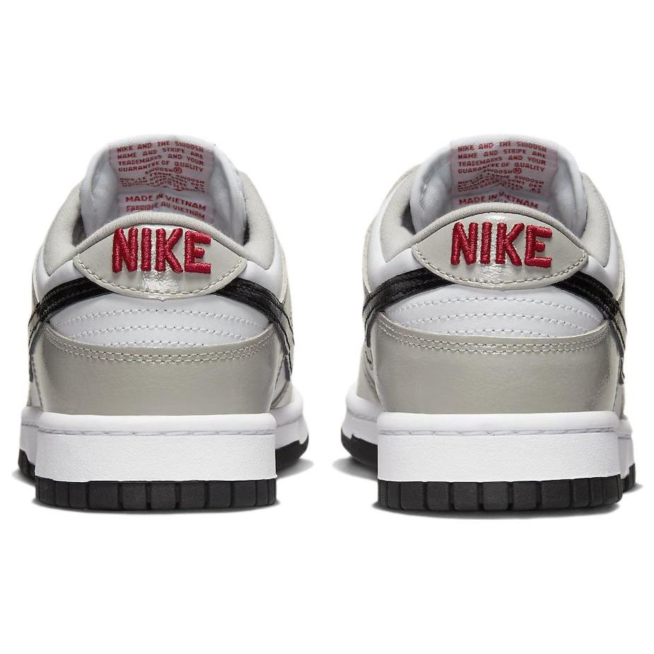 Nike  Dunk Low Light Iron Ore Black Women Sneakers Grey White University-Red DQ7576-001