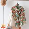 Mother's Day Gift Summer Thin Mulberry Silk Scarf Women's Long Strip High Grade Printed Shawl