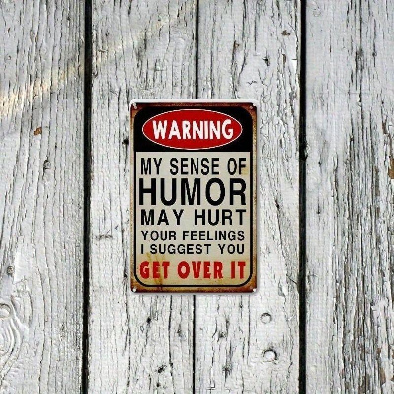 Vintage Tin Sign Wall Decor Funny Metal Poster for Garage Man Cave