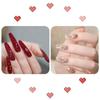 Wine Red Glitter Peel-Off Nail Polish - Long-Lasting Shiny Crystal Burst, 2026 New Internet Celebrity Favorite
