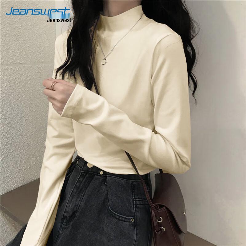 Jeanswest Women s Fleece-Lined Semi-High Neck Thermal T-Shirt S