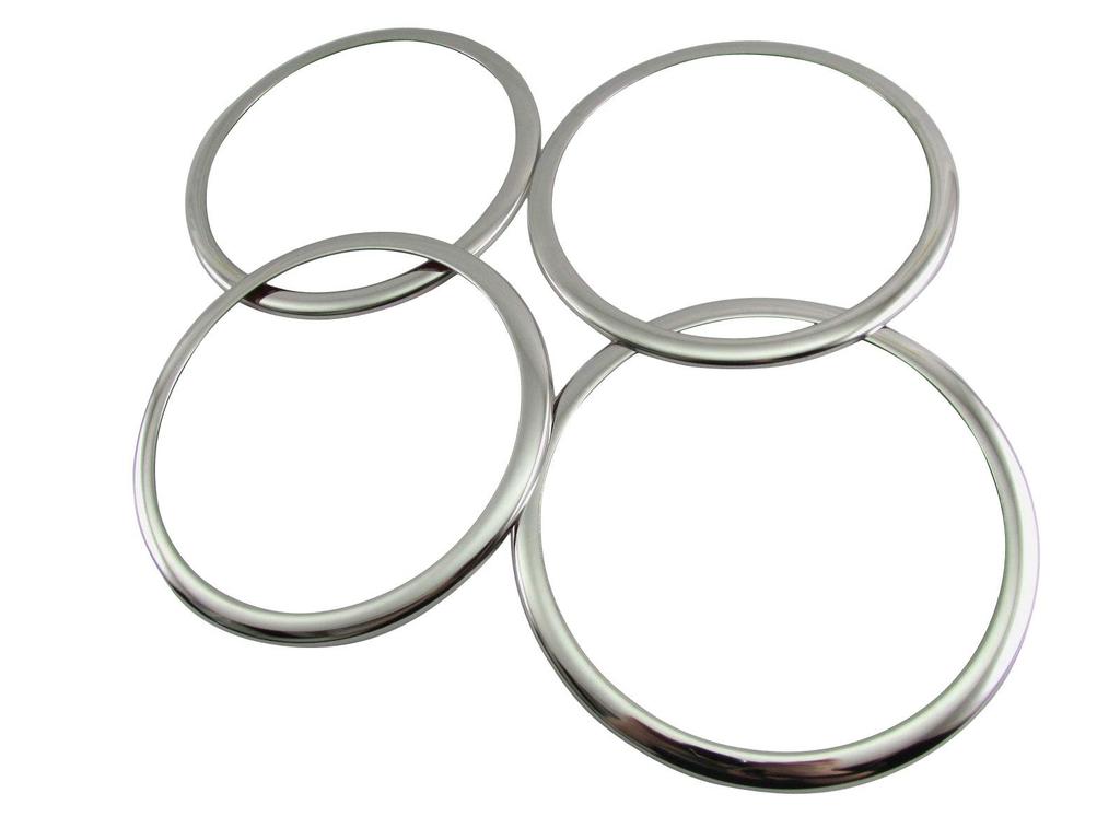 BRIGHTZ Finish Stainless Steel Door Speaker Rings for Aqua Ultra-Mirror (4-Piece Set) NHP10/NHP10H (SPEAKER-031) (Product Code 30583)