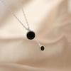 Y2K   Round Tassel Temperament Collarbone Chain Personalized Geometric Women Party Pendant Necklace