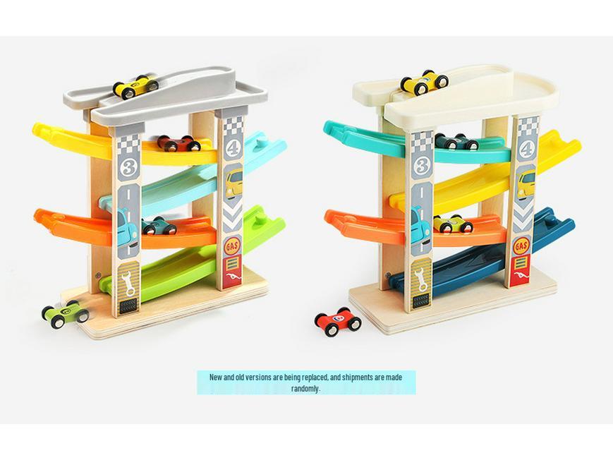 Te Bao'er Wooden Slide Track Car Set for Baby Boys - Educational Toy