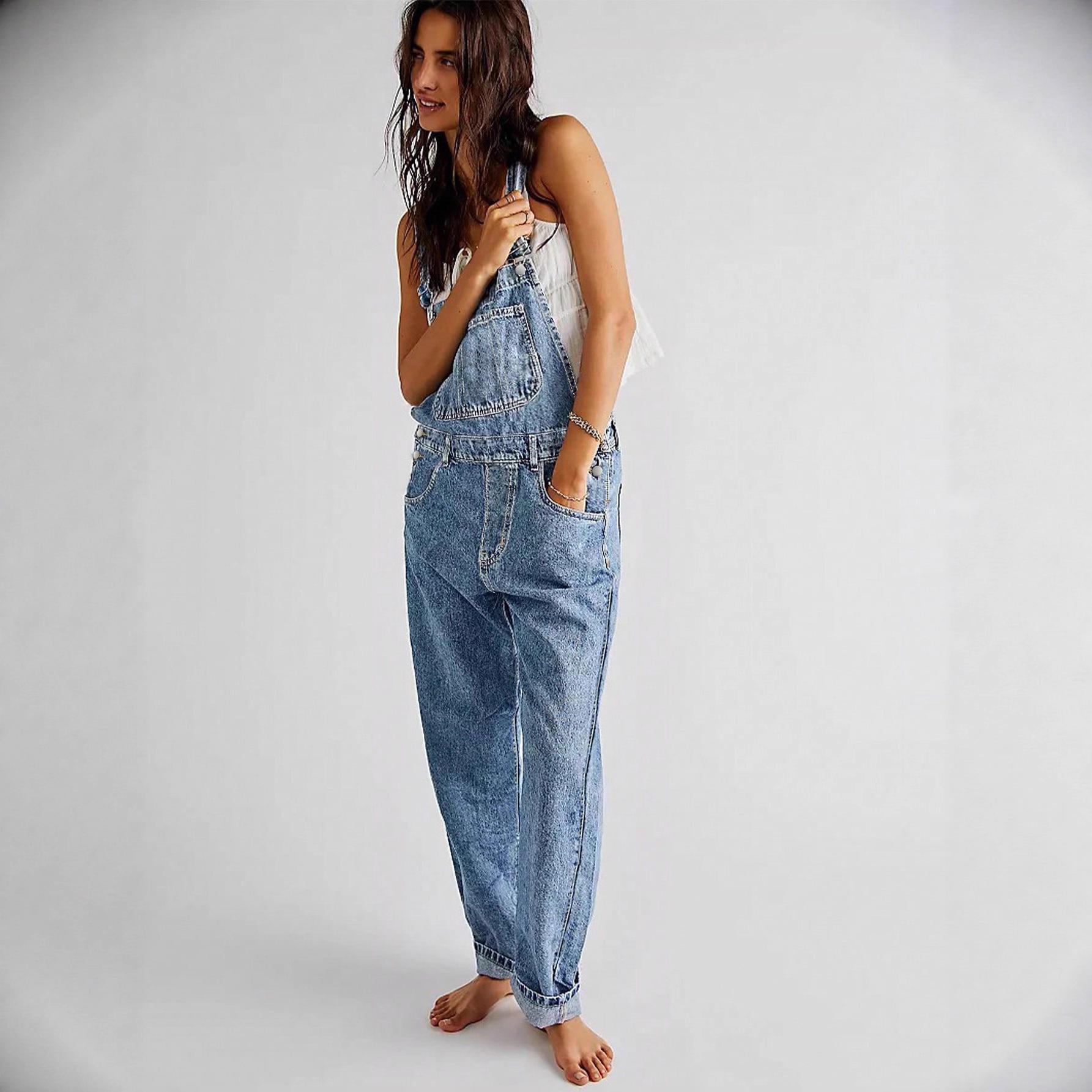 

European & American Denim Overalls for Cross-Border Markets M синій