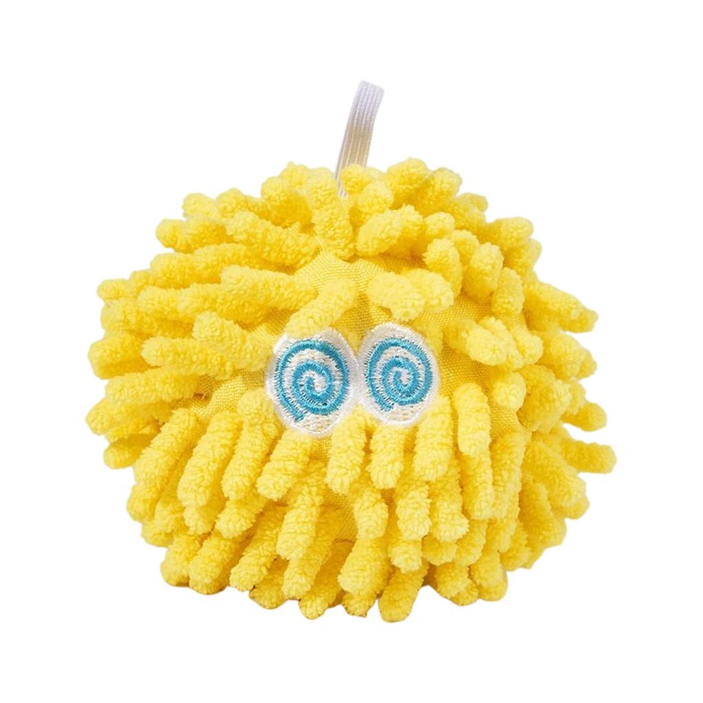 Pet Chew Toy Dog Squeaky Ball Durable Plush Mop Ball Interactive Puppy Training Toy for Teeth Cleaning and Boredom Relief