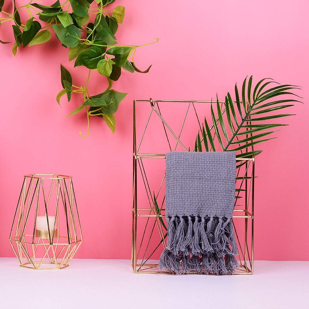 Storage Basket Nordic Metal Net Storage Basket Wall Hanging Portable Multifunction Rose Gold Storage Basket Desk Magazine Organi