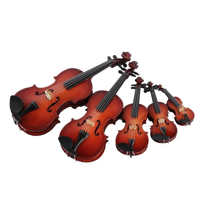 Ny spillbar liten fiolinfigur, verdens minste miniatyr musikkinstrument, dukkehustilbehør eller nøkkelringanheng gag-gaver