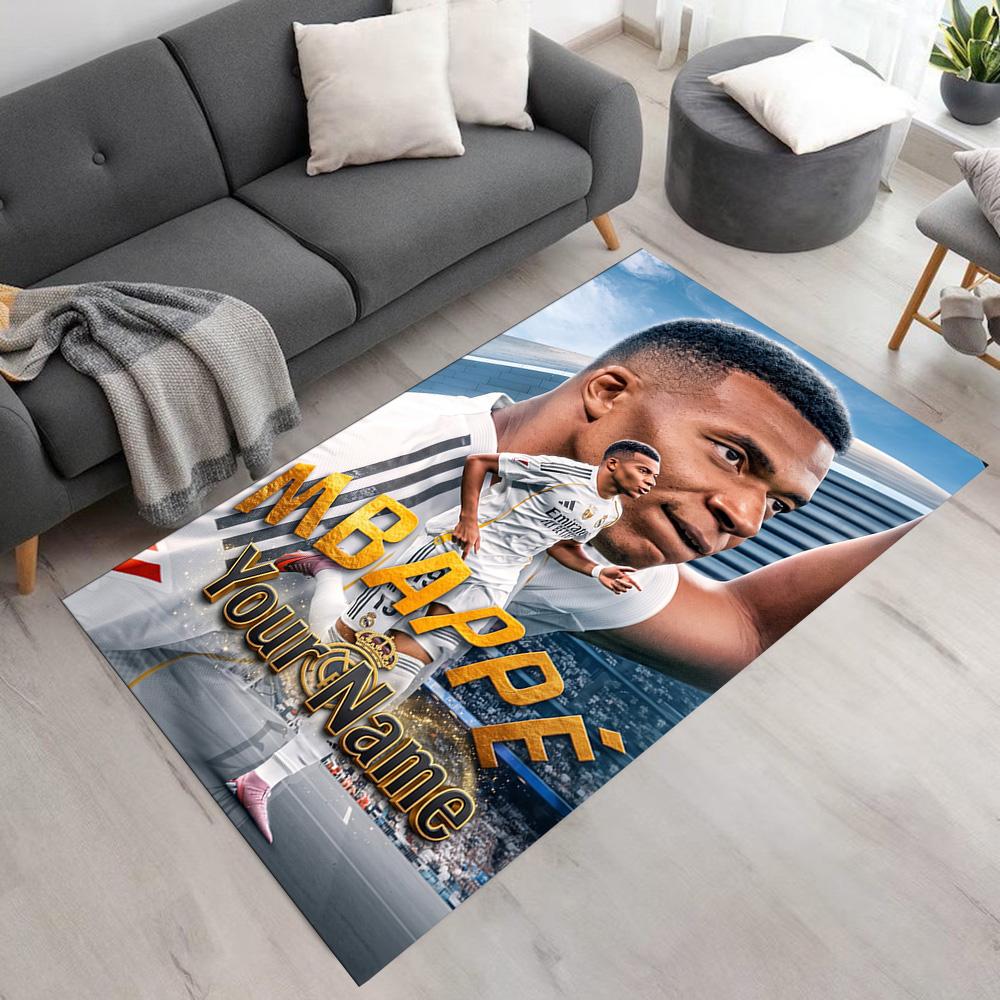 Mbappé Personalized Text Carpet Suitable for Entryway Balcony Bedrooms Hallway Antislip Carpet Decorate Offices Perfect Birthday/Christmas Gift Idea