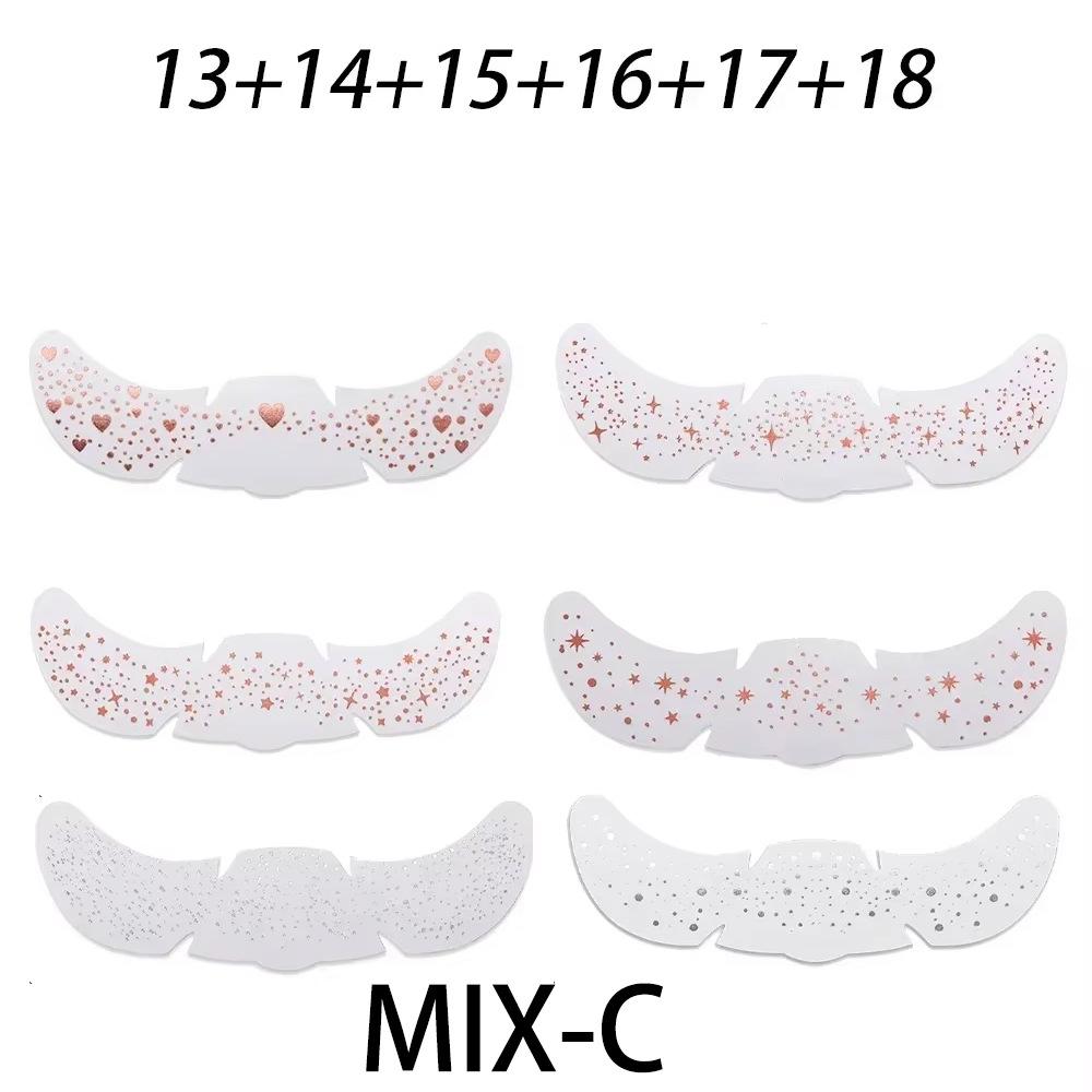 Freckles Face Tattoo Stickers Hot Laser Star Dots Flash Makeup Face Stickers Simulation Natural 6 Pack