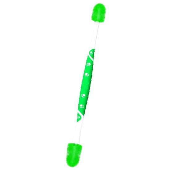 Pet Cat Toothbrush Super Soft Silicone Bristles Tooth Brush Oral Cleaning Care Cat Dual-headed Tooth Brush