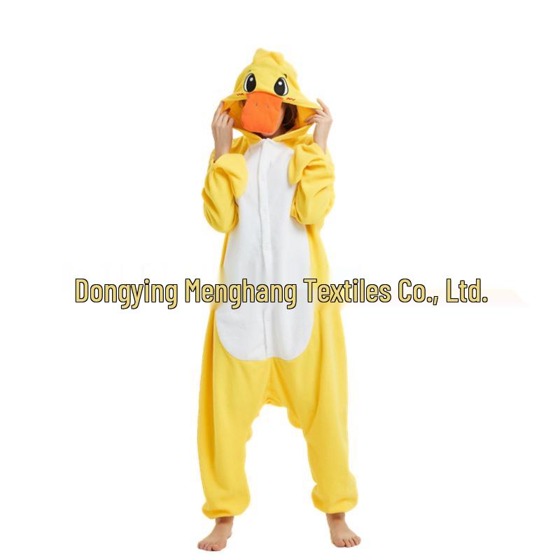 

Yellow Duck Cartoon Onesie Halloween & Christmas Pajamas Costume Large