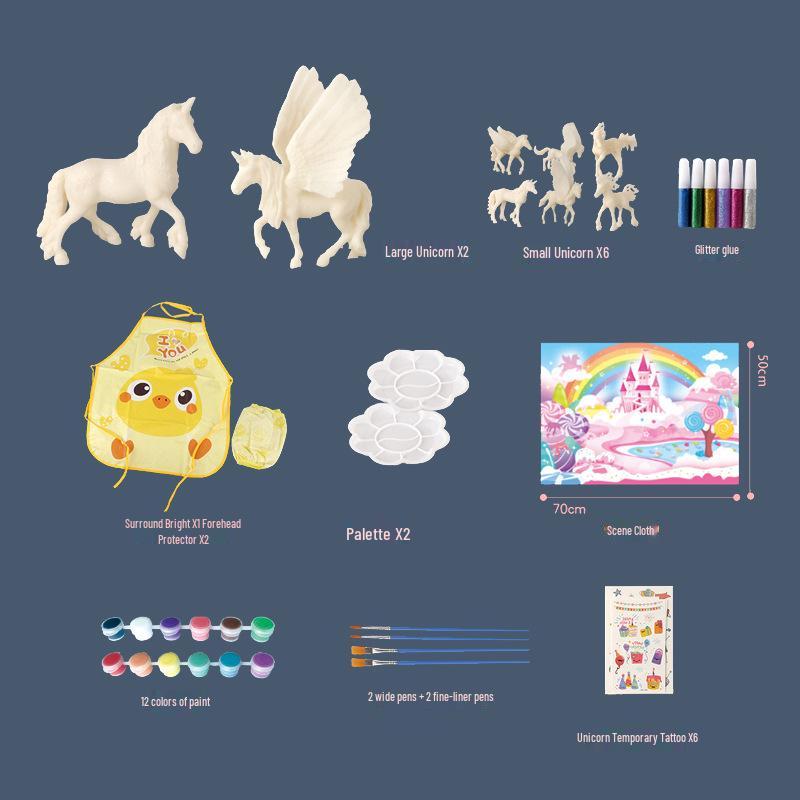 

DIY Animal Graffiti Set: Unicorn & Pegasus Painting Kit for Kids