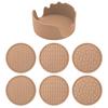 Durable Round Silicone Coasters High Temperature Resistant Thickened Heat Insulation Pad Food Grade 10cm Bowl Pad Home