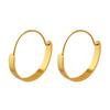 Trendy Minimalist Gold-Plated Titanium Hoop Earrings - Autumn/Winter Style F328