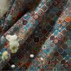 Pure Cotton Printed Plain Weave Fabric Ethnic Style Simia Fabric DIY Dress Coat Decorative Fabric Throw Pillow Bar Tablecloth