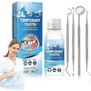 Tooth Repair Kit, Teeth Replacement Kit, Tooth Filling Repair Kit, Temporary Teeth Filler with 4 Dental Tools, DIY Moldable False Dentures
