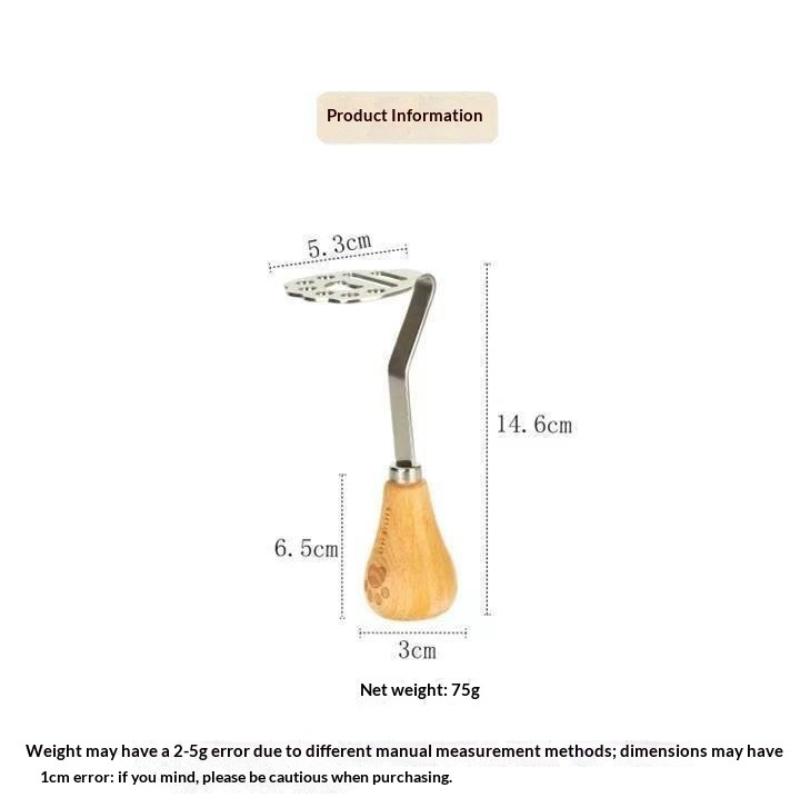 Mud Press Tool INS430 Stainless Steel Potato Masher Purple Sweet Potato Masher Baby Food Supplement Tool Food Grade.