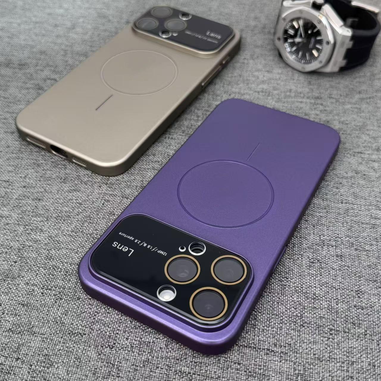 

Подходит для iPhone 16 Матовый чехол для телефона с тонким кругом и магнитной присоской Apple 15 Promax Пленка для объектива с большим окном 14 iPhone 12 PROMAX