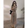 Korean Style Slimming Hoodie & Wide Leg Pants Sports Two-Piece Set for Women - 2026 Collection