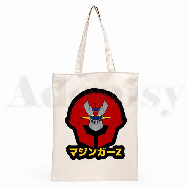Mazinger Z Japan Anime Old Classic Manga Robot Grafic Cartoon Print Genți de cumpărături Fete Fashion Casual Pacakge Hand Bag