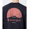 Snow Peak TL Sunset Plating L/S T-Shirt SPTL-TS-26SU910 Black Size M - Unisex Outdoor Long Sleeve Tee