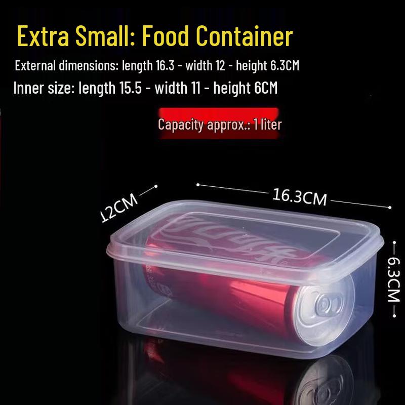 ZISIZ Transparent Square Plastic Food Storage Container Set