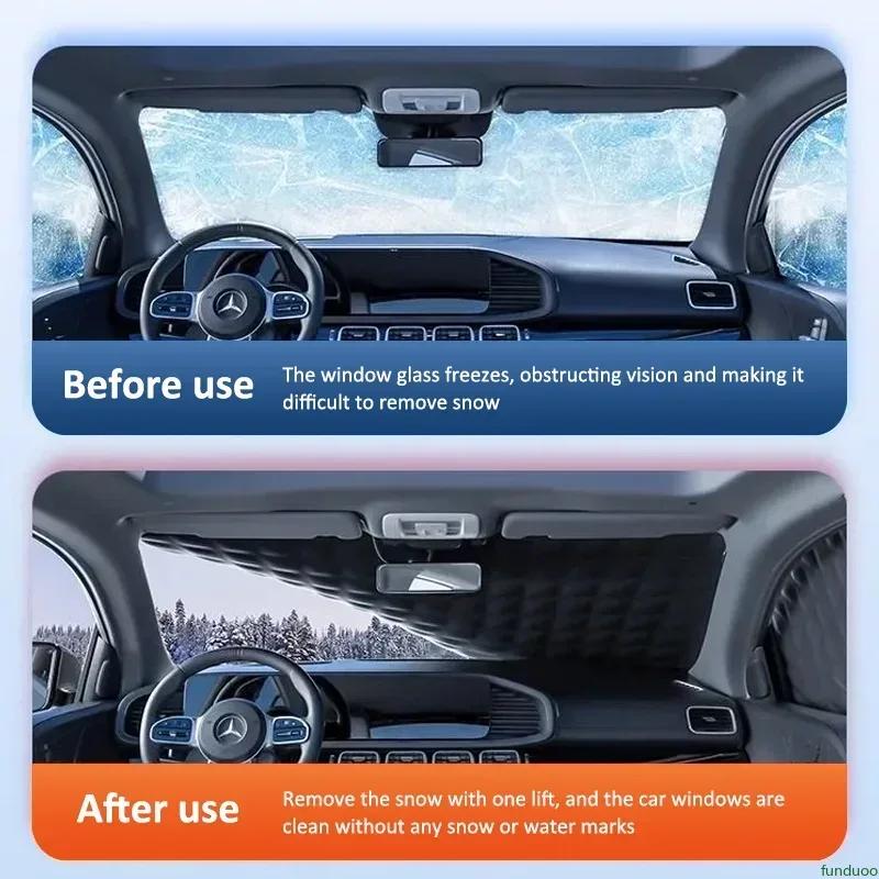 For Mercedes-Benz GLA GLC GLE GLK BMW X1 X3 X4 X5 X6  Magnetic Car Windshield Sunshades Thick Snow Shield Cover Protection