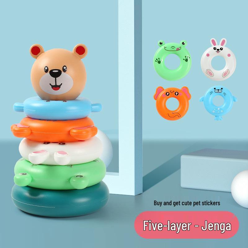 

Rainbow Stacking Rings for Babies - Early Education Toy for Ages 0-1
