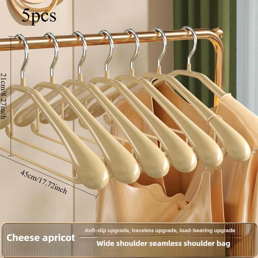 3pcs/5pcs/10pcs/30pcs/50pcs Wide Shoulder Seamless Hanger, Anti Slip, Strong Load-bearing, Suitable for Both Dry and Wet Use