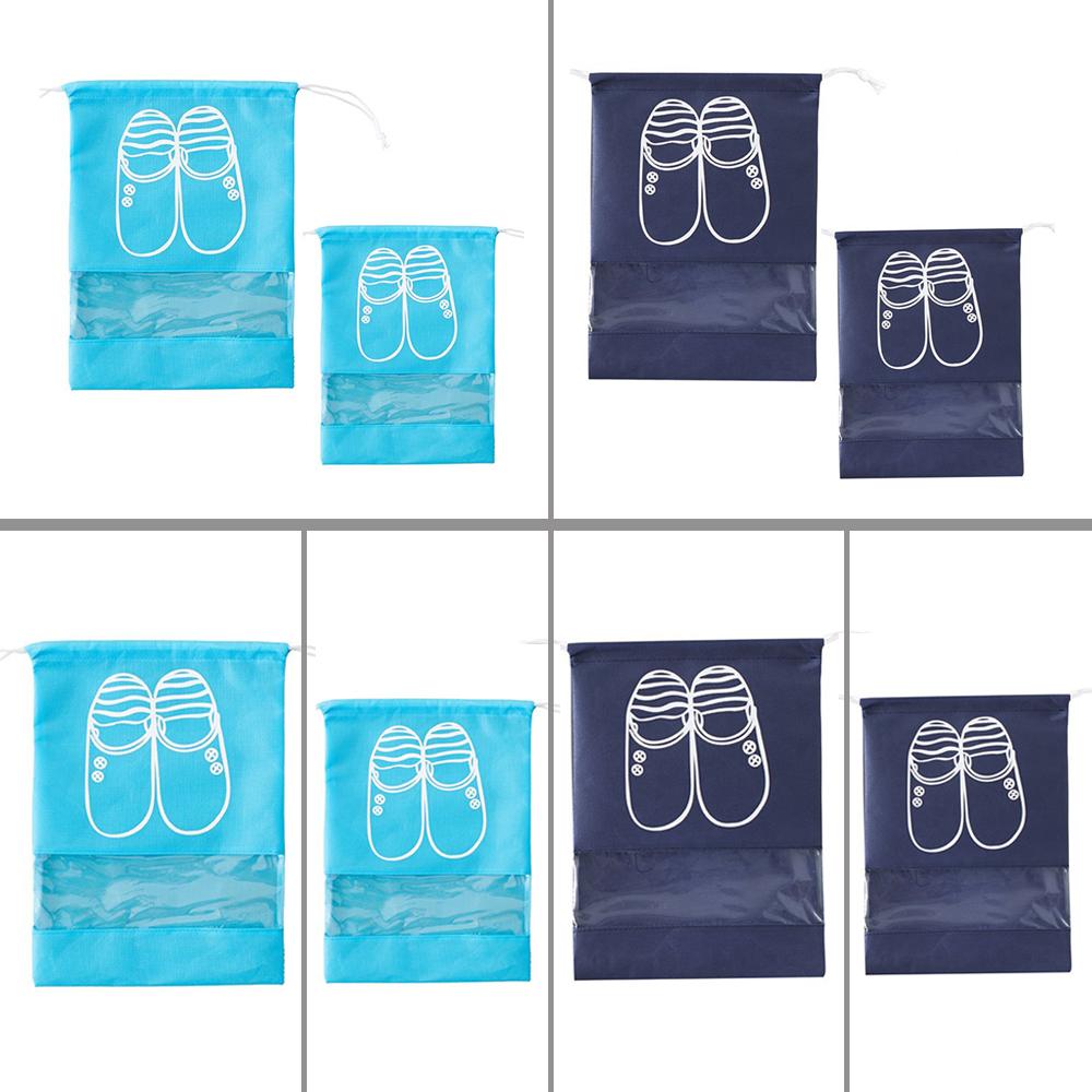 10Pcs Shoes Storage Bag Non-Woven Drawstring Dustproof Waterproof Travel Portable Organizer Storage
