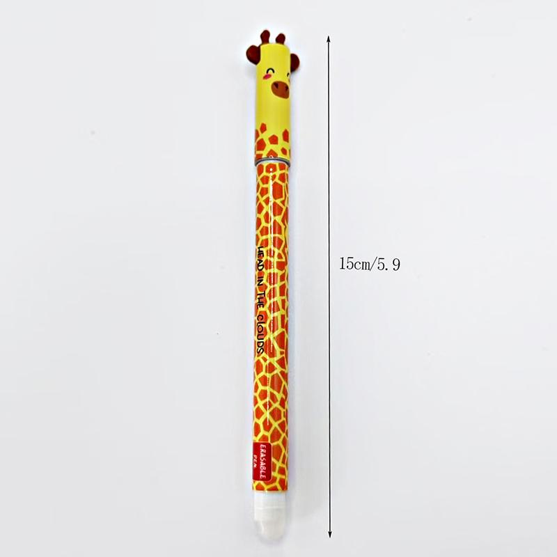 1Pcs Animal Pattern Erasable Gel Pen Cartoon Kids Writing Gel Pens Neutral Pen For Home School Work Students Stationery