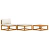 Maison Exclusive - Salon de jardin 3 pcs avec coussins crème Bois d'acacia solide