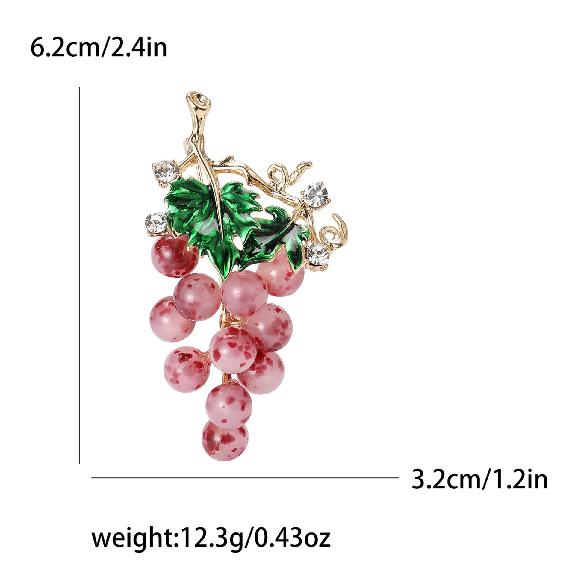 

Модная креативная эмалевая виноградная брошь, простая бриллиантовая булавка в виде фруктов, женская одежда, ювелирные изделия, корсаж