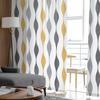 Geometric Stripes Yellow Tulle Curtains Living Room Kitchen Chiffon Curtain Bedroom Balcony Sheer Curtain Fashion Home Decor