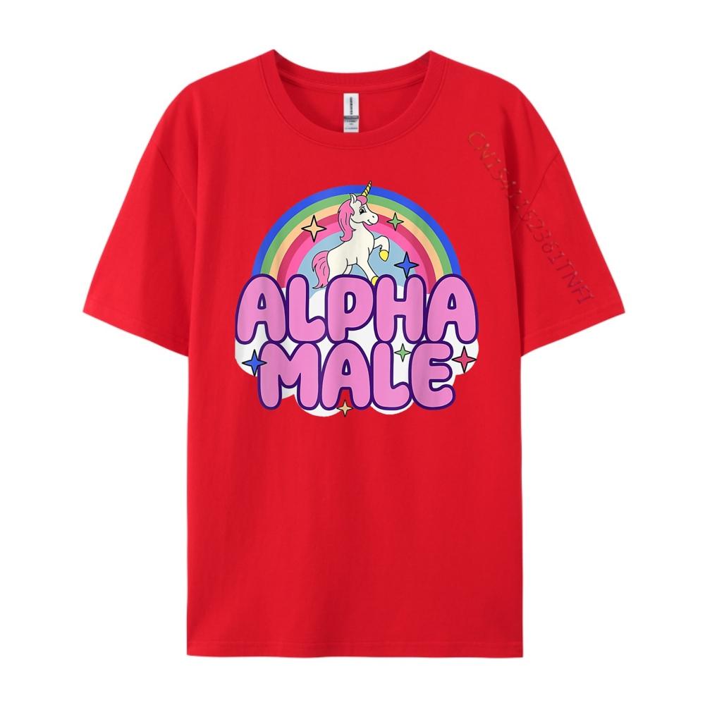 Ironic Alpha Male Unicorn Rainbow For Men Women 3d Printed T Shirts Couples Cheap S