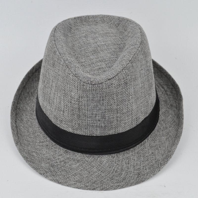 

Мужская фетровая шляпа Jazz Cotton and Linen Pure Hat Dad Hat Imp Sun Shield Sun Hat White Hat Свадебные фетровые шляпы серый