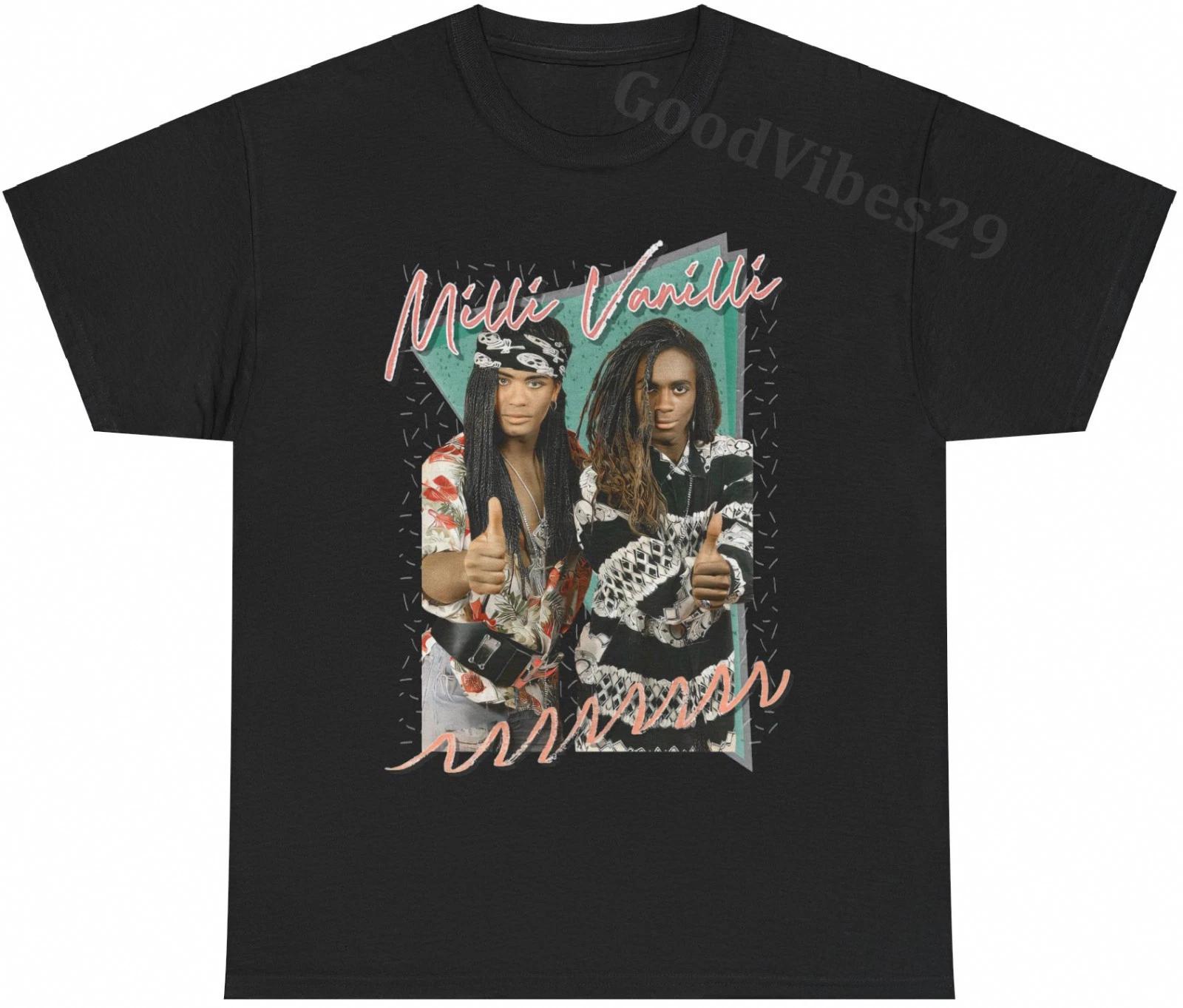 Milli Vanilli 90s Vintage Aesthetic Rap Hip Hop Gift Tee S-5XL Men Women Unisex XXL