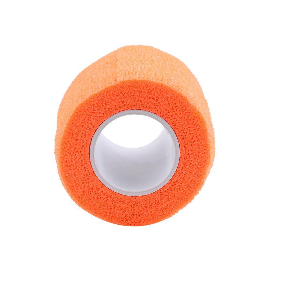 5 Rolls set Waterproof Self Adhesive Bandage Tape Finger Joints Wrap Sports Care(Orange)