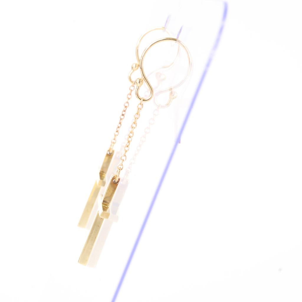 MIZUKI 14K Cross Chain Earring goldUsed